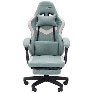 Игровое компьютерное кресло CHAIRMAN CH26 ткань, зеленый/бежевый